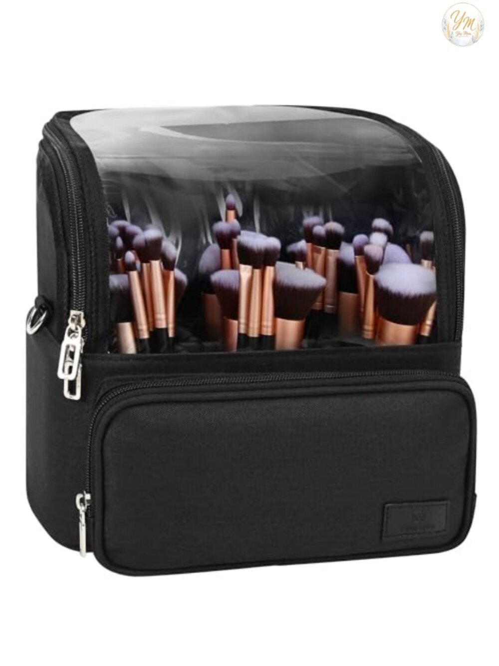 Extra Large Makeup Brush Bag Stand-Up Foldable Travel Cosmetic Organizer with